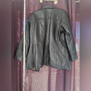 Black leather jacket
